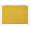 thumbnail image 1 of Floral Bath Mat, Continuous Earth Tones Petals Abstracted Simplistic Modern Flowers Print, Plush Bathroom Decor Mat with Non Slip Backing, 29.5" X 17.5", Earth Yellow and White, by Ambesonne, 1 of 2