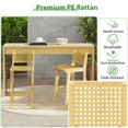 thumbnail image 5 of Yardi Yarda Patio Teak Wood Bar Stool, Bar Stool with Rattan Backrest and Seat for Outdoor as Yard, Natural, 5 of 11