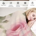 thumbnail image 3 of Nawypu  Roses Plants Retro Flowers Red Pink Pattern Blanket Throw Lightweight Blanket Super Soft Cozy Bed Warm Blanket for Living Room/Bedroom All Season,Gift, 3 of 6