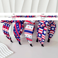 thumbnail image 3 of NMMUED 4th of July Headband,red White and Blue Headband Patriotic Hairband with Bow Fourth of July Hair Accessories A2 White One Size, 3 of 5
