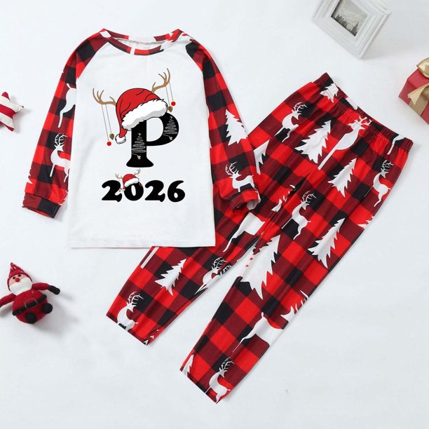 WILLBEST Pijamas Navideñas a Juego Para Toda la Familia, Pijamas Para Bebé Con Temática Navideña, Ropa de Estar Cómoda en Casa, Conjunto Estampado