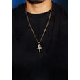 thumbnail image 3 of 14K Gold Plated Iced Out CZ Lab Diamond Ankh Cross Egyptian Pendant, 3 of 3