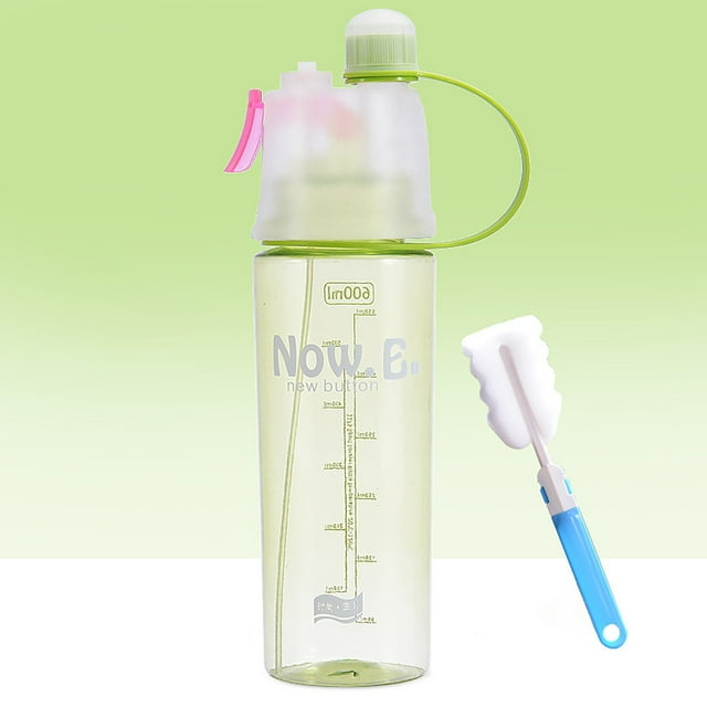 Glass&Bottle Portable Spray Water Bottle for Summer Outdoor Use Multifunctional Sports Water Bottle One Click Mist Lightweight and Reusable for Hiking Running