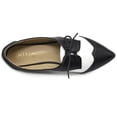 thumbnail image 6 of Ollio Women's Shoes Flat Wingtip Lace Up Pointed Toe Two Tone Oxford F131, 6 of 6