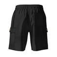 thumbnail image 3 of Athletic Shorts For Men Qiggri Men Versatile Solid Color Multiple Pockets Drawstring Elastic Waist Shorts Gym Shorts Men, 3 of 6