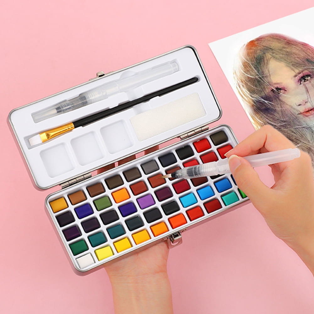 Miuline Watercolor Paint Set,50 Assorted Pigment Colors with Water