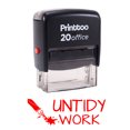 thumbnail image 2 of Printtoo UNTIDY Travail Auto Encrage Timbre en Caoutchouc Bureau Stationnaire Personnalisé Timbre-Rouge, 2 of 2
