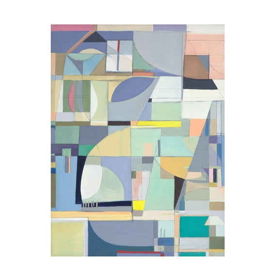 Canvas Wall Art - Ellen Kossoff 'Geometree' Wall Art for Living Room, Bedroom, or Office Décor by Trademark Fine Art - 14 x 19 Inches