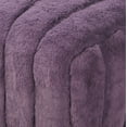 thumbnail image 3 of Home Soft Things Super Soft Faux-Fur Upholstered Bench Ottoman, Blackberry, 46"x16"x22", 3 of 6