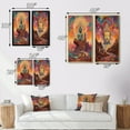 thumbnail image 4 of Designart "Psychedelic Buddha Amidst Mountain Serenity III" Buddhism Framed Wall Art Set Of 2 - Traditional Pink Frame Gallery Set For Office Decor, 4 of 6