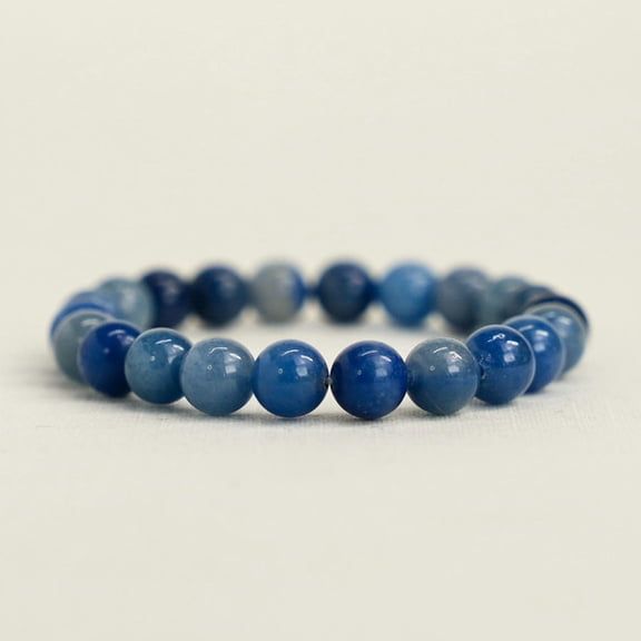 Blue Aventurine Bracelet for Abundance | Stone Beads Bracelet | Focus on Heart Chakra | Stunning Gem Patterns Tones | This blue aventurine bracelet is the perfect way to add some natural fl