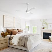 Sofucor Ceiling Fan 48 White Modern LED Ceiling Fan with Remote Control