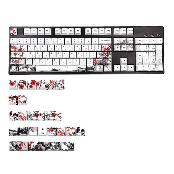 128pcs Chic Pattern Keycaps