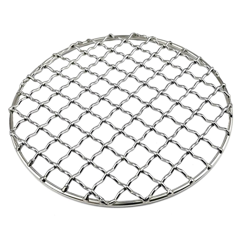 Stainless Steel BBQ Grill Mesh Mat Outdoor Portable Cooking Tools Round 