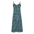 thumbnail image 4 of Vestidos de Verano con Cuello en V para las Mujeres 2025 Imprimir Vestido de Cuello Redondo sin Mangas Vestidos Largos Casuales, Ligeros Y de Moda, 4 of 5