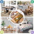 thumbnail image 4 of Sunset Sunflower Field Scene Square Tablecloth,Waterproof Square Table Cover,Wipeable Spillproof Washable Table Cover for Home Kitchen Party Decor 60"x60"(152x152cm), 4 of 6
