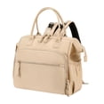 thumbnail image 4 of Viaje de pañales bolso de pañales bolsas para el hombro de gran capacidad con bolsas de múltiples bolsillos múltiples mochilas para el gimnasio al , beige, 4 of 8