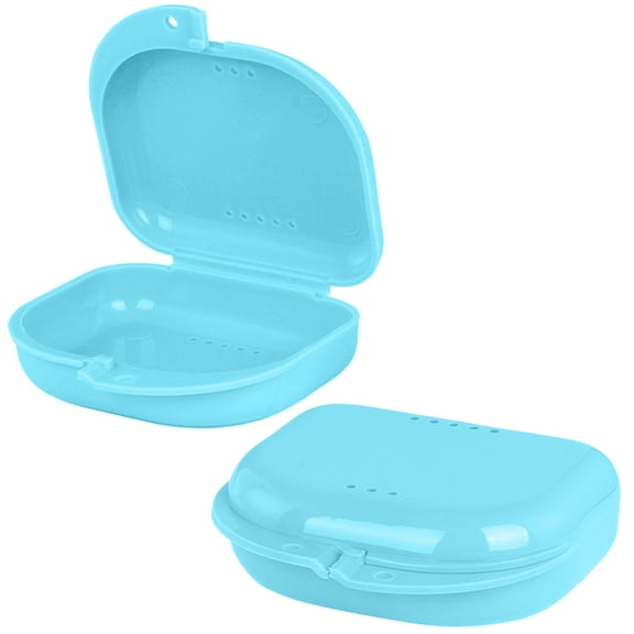 10PCs Trapezoid Denture Bath Case by VASTMED Retainer Case Tooth Case Denture Box Denture Storage Boxes Denture Cleaner Cup Travel Portable Denture Box for Home Office