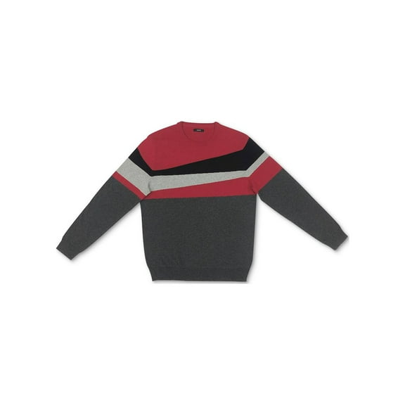 ALFANI Mens Red Striped Crew Neck Classic Fit Cotton Pullover Sweater XL