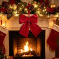 thumbnail image 4 of Christmas Home Decor, Claret Christmas Bow Decoration, Christmas Party Decorations, Christmas Bow, for Xmas Tree, Home, Party, Holiday Christmas Decorations, 4 of 6