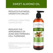 velona Sweet Almond Oil - 16 oz | 100% Pure and Natural Carrier Oil | Refined, Cold Pressed | Skin, Hair, Body & Face Moisturizing | Use Today - Enjoy Results