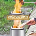 thumbnail image 3 of HGD Small Tabletop Fire Pit, Smokeless Table Top Firepit, Portable Mini Stove with Carry Bag for Camping Backyard Patio Garden Picnic, Fueled by Pellets or Wood, Stainless Steel, S, 3 of 6