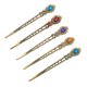 thumbnail image 1 of 5 piezas de palitos para el pelo antiguos, tocado con borlas retro, palitos para el pelo retro, palitos para el pelo con diamantes de imitación, 1 of 3
