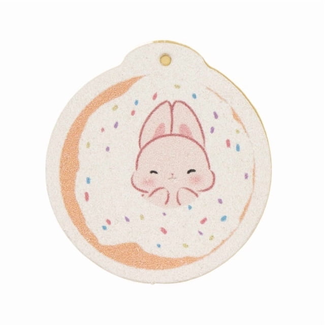 1 pieza de esponja de pulpa de madera comprimida con forma de donut original de dibujos animados, esponja for limpieza de cocina y lavavajillas.