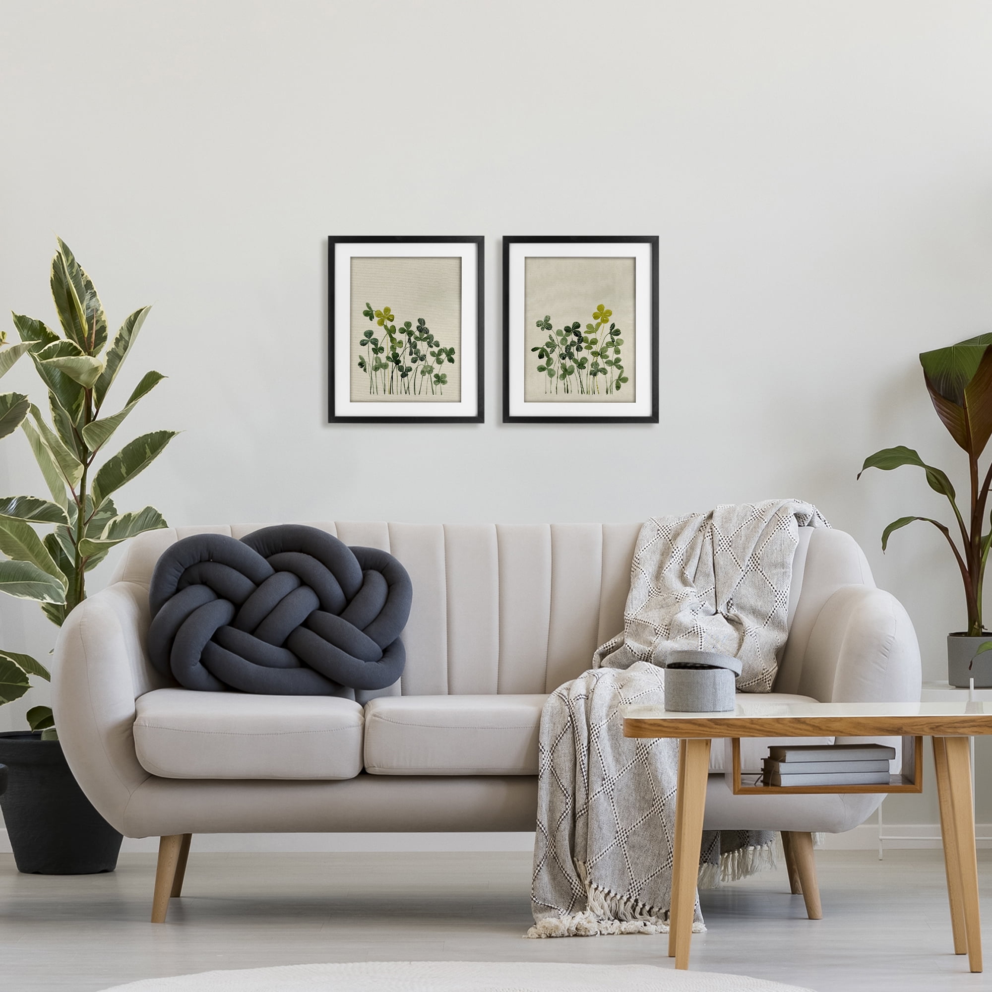 Minimal Hidden Gems 2 Piece Black Framed Print Under Glass Set, design by Grace Popp