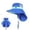 A-Blue62, variant on JAJAHO Outdoor Kids Sun Hat With Neck Flap UPF 50 Quick Dry Adjustable Beach Hats For Boys Girls Travel Fishing Headwear