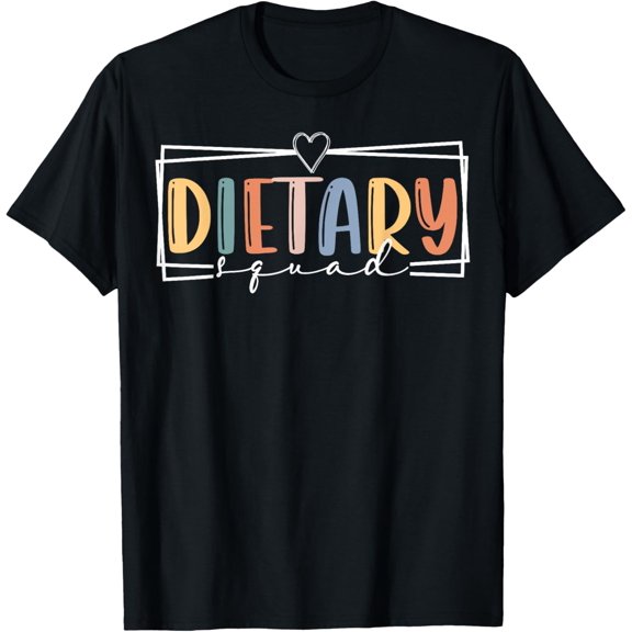 t-shirt Dietary Squad Dietary Aide Rock Healthcare Worker Dietitian T-ShirtMen and women can wear, black T-shirts, gifts. Age: M,L，XL 2XL, 3XL, 4XL