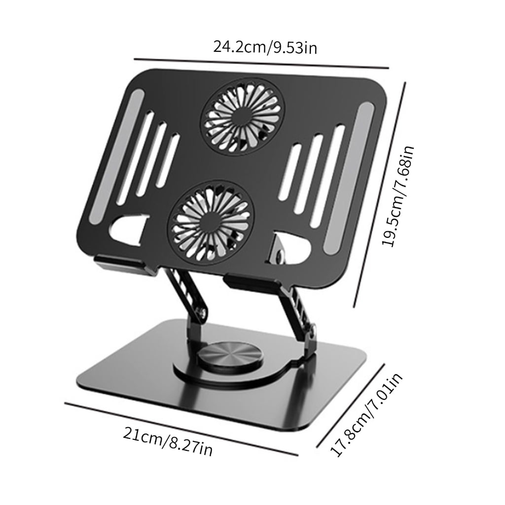 Jesscasday 360 Rotating Aluminum Laptop Stand Adjustment Height Ergonomic Slip Proof Base