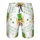 thumbnail image 3 of Balery happy dog. St. Patricks Day Traje de Baño Estilo Hawaiano para Hombre, Shorts de Secado Rápido con Bolsillos-Small, 3 of 6