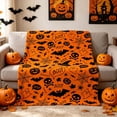 thumbnail image 4 of Miwamany Halloween Printed Fleece Throw Blanket, Soft Cozy Flannel Lightweight Plush Blanket, Warm Decorative All Season Nap Blanket for Sofa Couch Bedroom Office, Spooky Holiday Home Decor, 4 of 9
