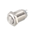 thumbnail image 1 of Interruptor de botón pulsador de metal de enclavamiento Unique Bargains Diámetro de montaje de 12mm 1NO 1NC COM DC 30V 0.1A 23.5 x 16mm, 1 of 5