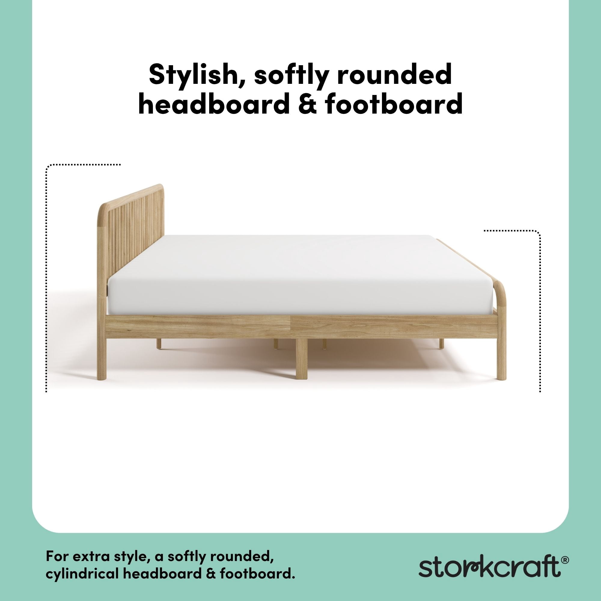 Storkcraft Porto King Bed, Natural