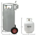 thumbnail image 4 of Flame King 60LB Horizontal & Vertical Propane Cylinder with POL Valve & Built-in Gauge, Gray, 4 of 11