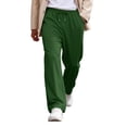 thumbnail image 2 of Men's Lightweight Sweatpants Open Bottom Sweat Pants for Men Straight Leg Gym Sweatpants Lounge Pants with Pockets Green XL, 2 of 6