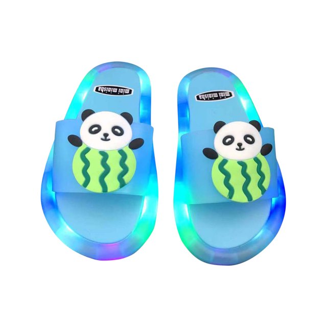 Cute Summer Sandals Led Happy Slippers For Summer Childrens Cartoon Cute Sandals Shining Walking Artifact