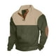 thumbnail image 1 of pstuiky camisas de manga larga para hombre, Sudadera con capucha y botones, cuello alto, manga larga y bloques de color para hombre Tops casuales para hombres m, 1 of 3
