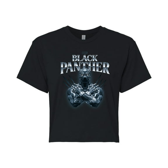Marvel Black Panther - Wakanda Forever Pose - Juniors Cropped Tee