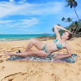 thumbnail image 5 of Coolnut 30"x60" Beach Towel with Travel Bag, Vintage Decorative Elements Oversized Sand Free Camping Towel Quick Dry Pool Bath Sport Towels, 5 of 6