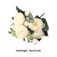 thumbnail image 4 of Ramo de flores artificiales Cateissary peonía de seda rosa 30cm 5 cabezas, 4 of 6