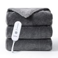 thumbnail image 2 of Danolapsi Electric Heated Blanket Throw, Sherpa Heating Throw with 4 Fast Heating Levels & 4 Hours Auto Off, Machine Washable, ETL Certification,Soft Thicken Heated Throws for Home Office Use, 2 of 9