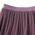 thumbnail image 4 of SWSMCLT Women's Pleated Tulle Skirt Calf Length Tulle Fall Spring Flowy Skirt A Line Summer Layered Elegant Purple Small-Large, 4 of 4
