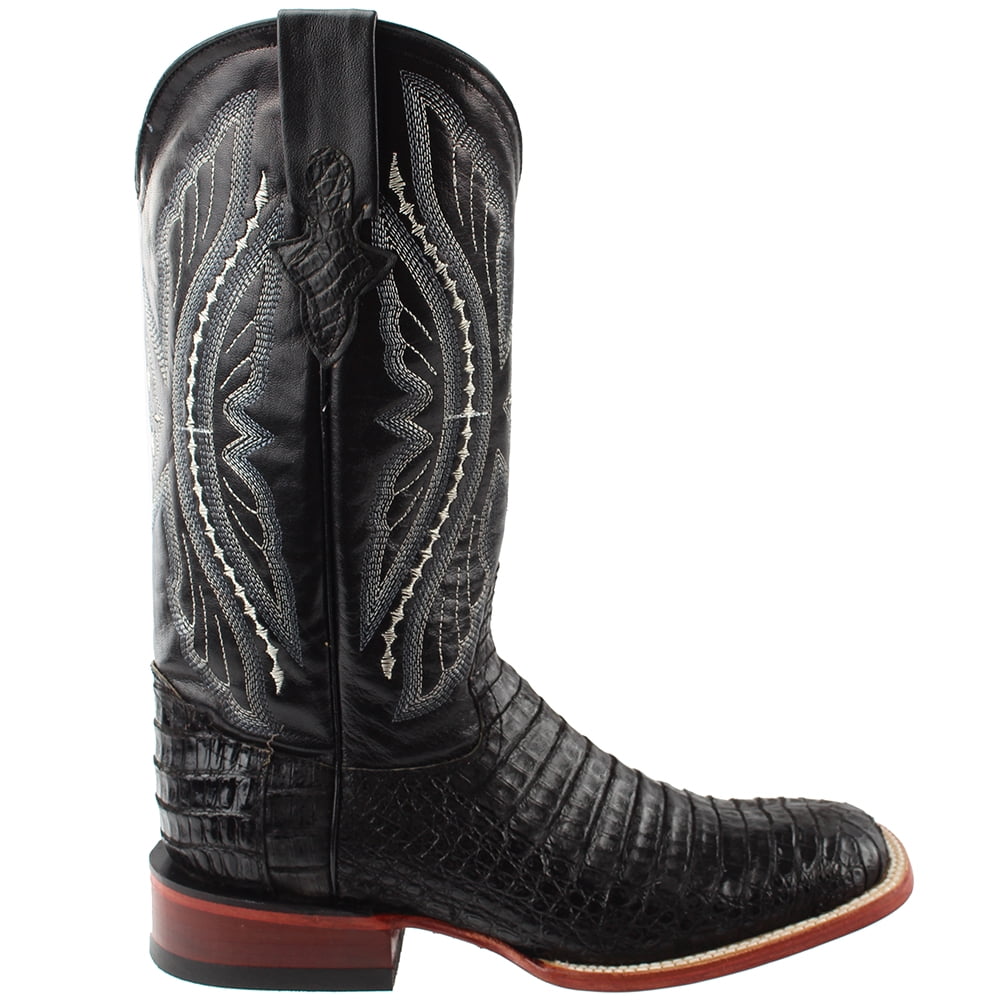 Ferrini 9.5 Platinum Alligator Belly Square Cowboy Mens Boots Black Ferrini-Mens-American-Square-  main image 4