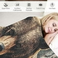 thumbnail image 3 of Patifu Bear Flannel Blanket, Bear Gifts, Bear-Themed Blanket for Women, Soft Lightweight Throw Blankets for Bed Home Travel Decor  50x60in, 3 of 6