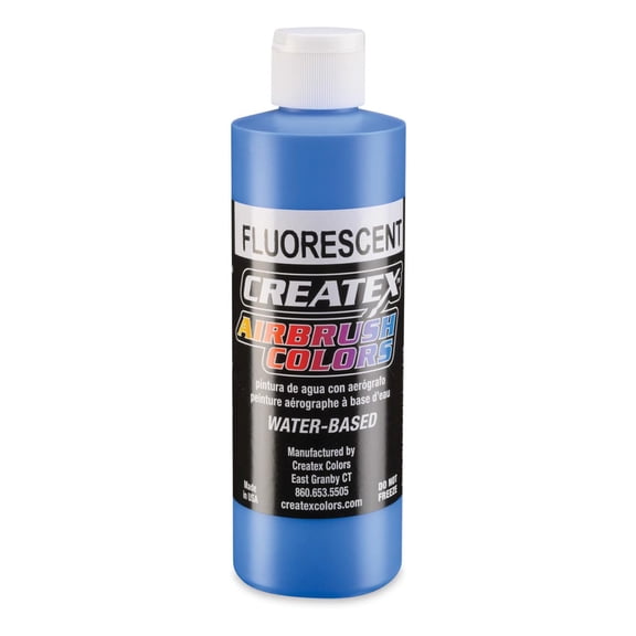 Createx Airbrush Color - 8 oz, Fluorescent Blue