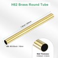 thumbnail image 3 of Uxcell 1-Pack Tubo Redondo de Latón de 200mm, 16mm de Diámetro Exterior y 0.5mm de Grosor de Pared H62, Tubo Sin Costura de Latón para Construcción/Mecanizado/DIY, 3 of 7