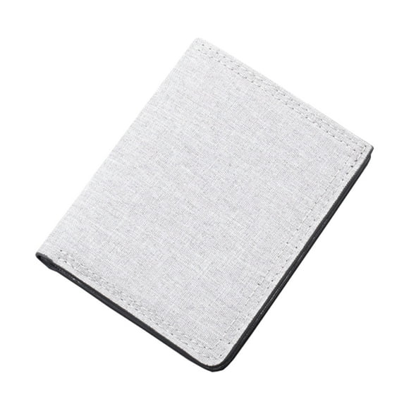 Cartera de Lona Sunnimix para hombre Titular de Dinero Corto con bolsillo para Monedas Gris blanco